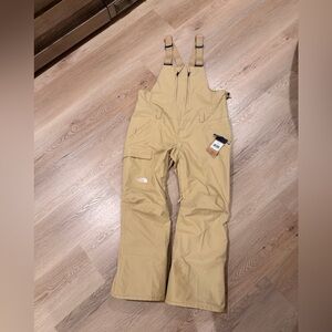 The North Face Beige Snow Bib Overalls